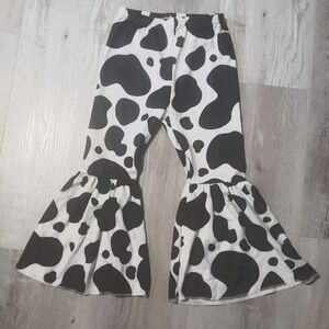 Cowprint bell bottoms Flares Nwot 6/7 And 7/8 Girls